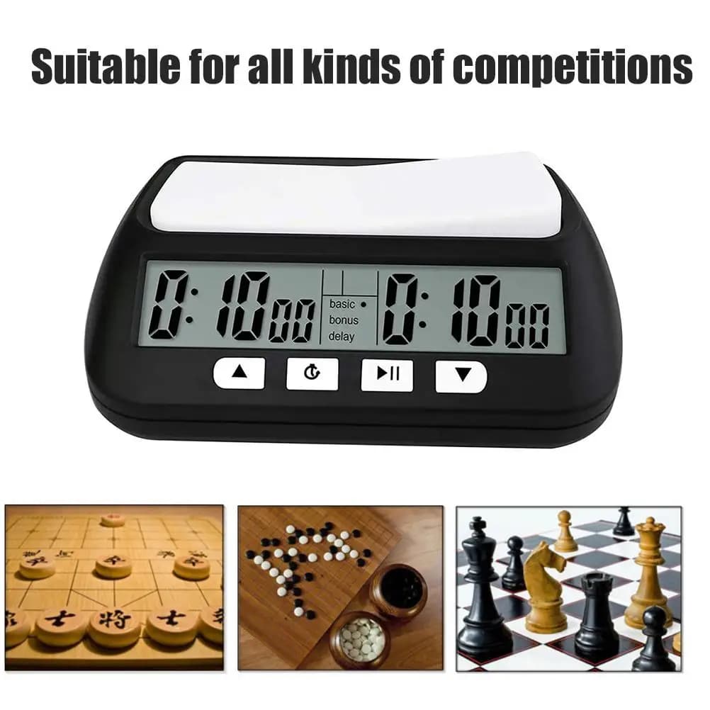 Orologio da scacchi professionale orologio digitale conto alla rovescia Timer da tavolo cronometro multifunzionale conto alla rovescia Timer di gioco con allarme