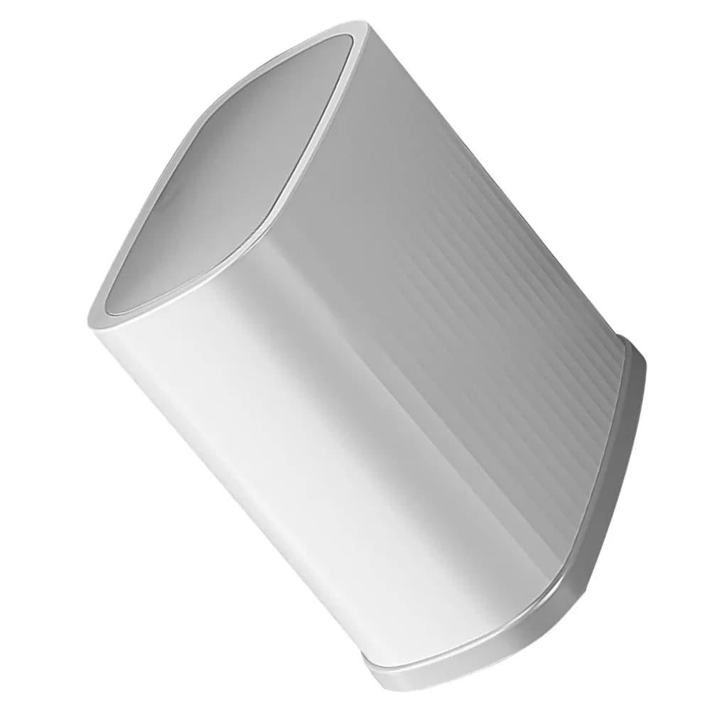 Cestino per Rifiuti in Plastica con Coperchio a Pressione, Bidone Sottile per Bagno e Cucina, Contenitore Compatto per Rifiuti Domestici