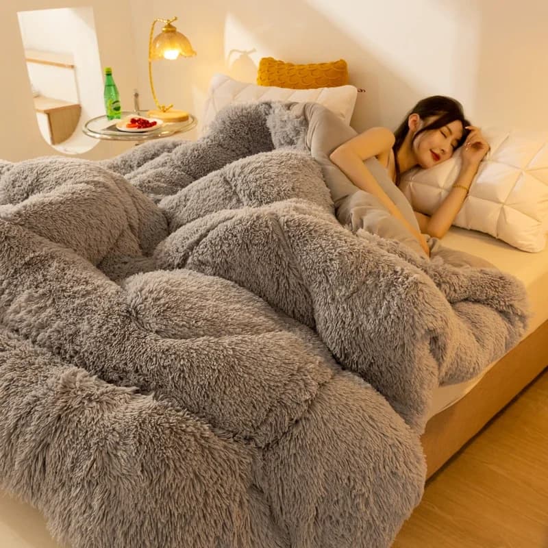 Trapunta invernale calda in pile di agnello di flanella extra spessa, coperta trapuntata in pile double face extra morbida, nuovo trapunta invernale super calda