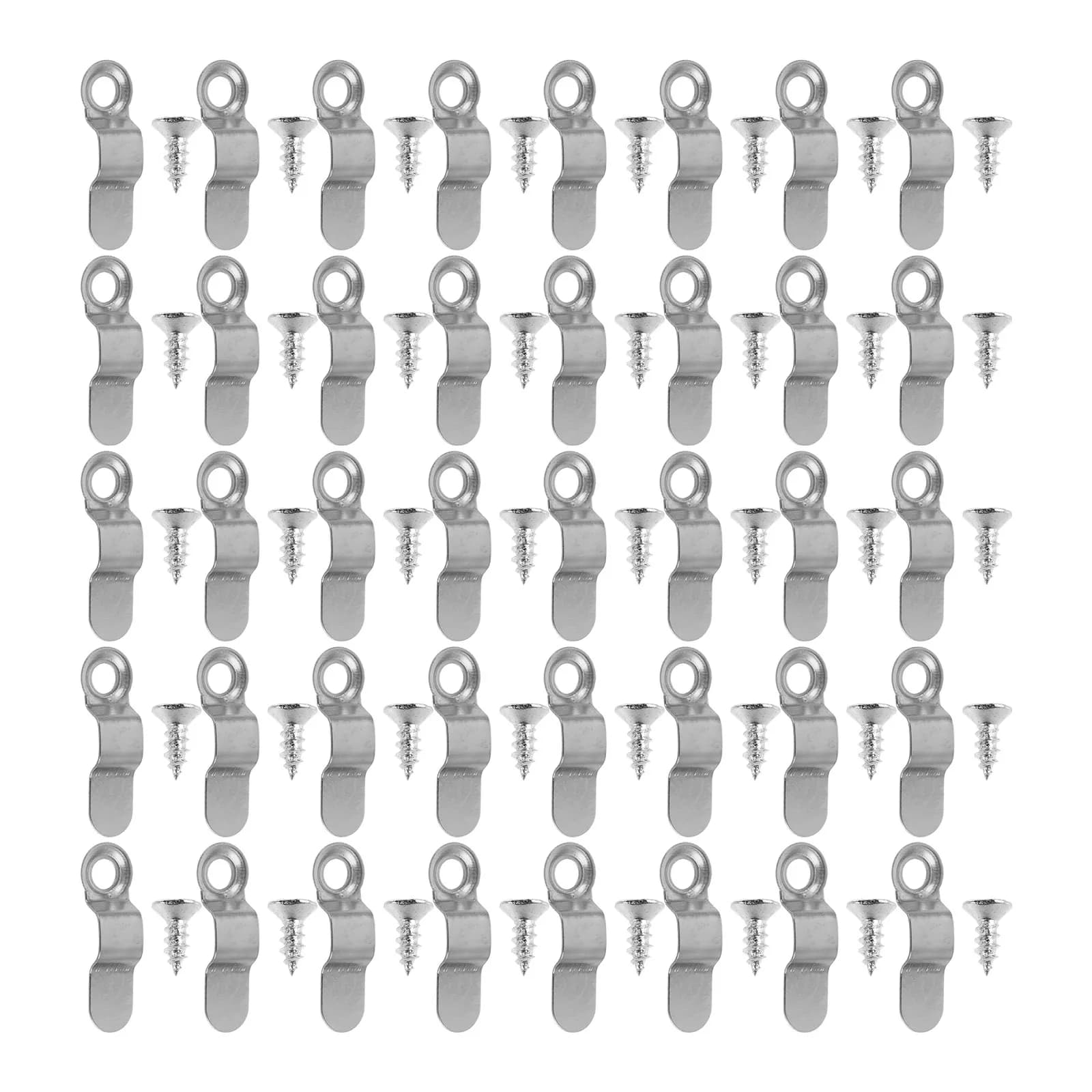 120 Set di Linguette in Ferro per Cornici con Viti, Robuste Chiusure a Bottone per Cornici, per Supporti Posteriore di Foto, Poster e Opere d'Arte, per Gallerie