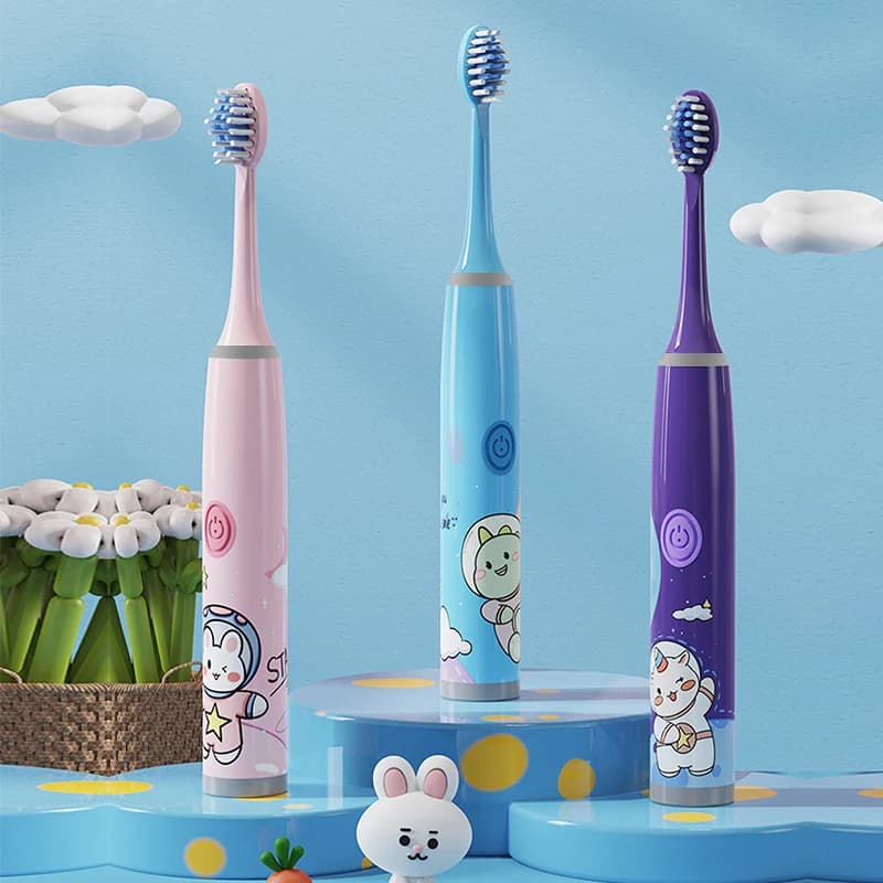 Electric toothbrush for children color Cartoon Space Series brush for soft hair cleaning for children (battery not included)