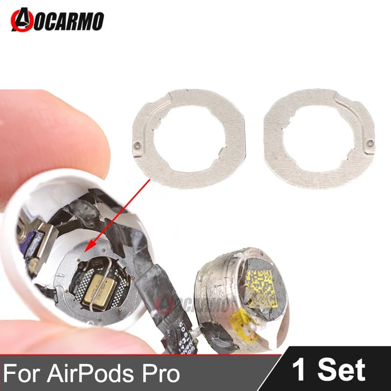 Aocarmo For Apple AirPods Pro A2084 A2083 Earphone Inside Microphone Fitting Buckle Metal Ring Repair Parts