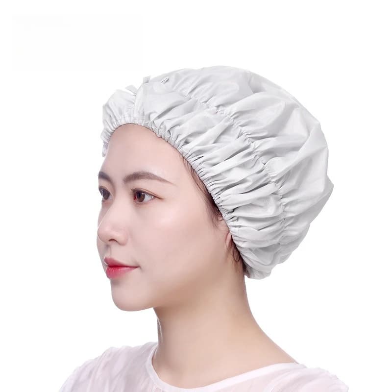 Waterproof long hair shower head, kitchen vapours protection, hat for washing, bath head