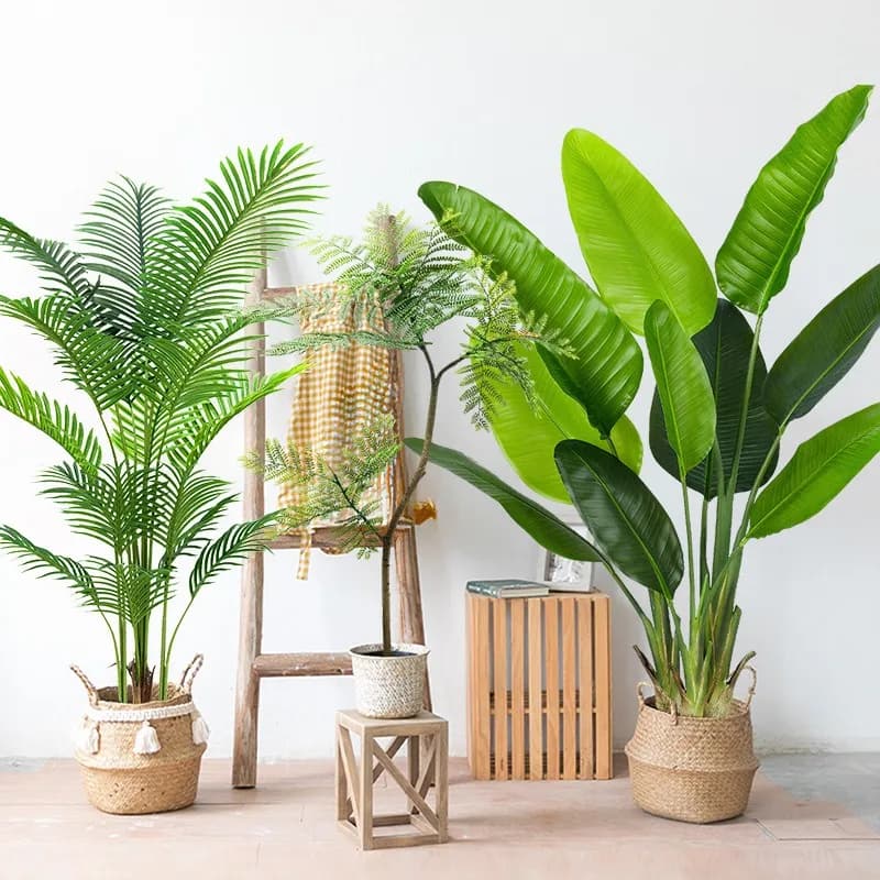 Palma di banano artificiale realistica in vaso, pianta finta, decorazione per casa, ufficio, hotel, matrimoni, all'ingrosso, per giardino