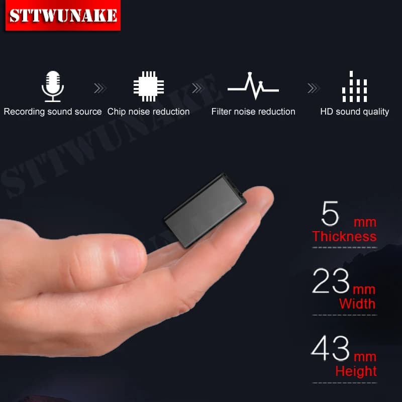 nascosto espiao Registrazione attivata Dittafono Micro audio Suono Registratore vocale Chiavetta digitale Registra la sicurezza domestica