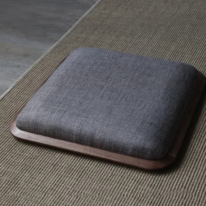 #Moran Workshop Japanese Tatami Cushion Black Walnut Solid Wood Futon Meditation Meditation Bay Window Table Tea Room Kneeling M