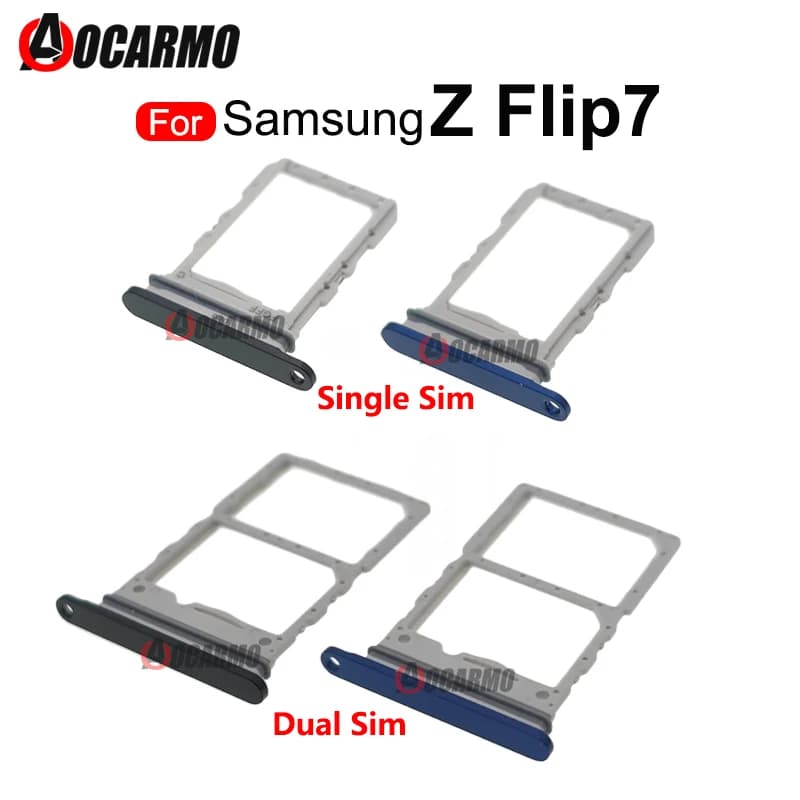 Per Samsung Galaxy Z Flip7 Flip 7 F766 Parti di ricambio per slot per supporto vassoio SIM doppio scheda SIM singola