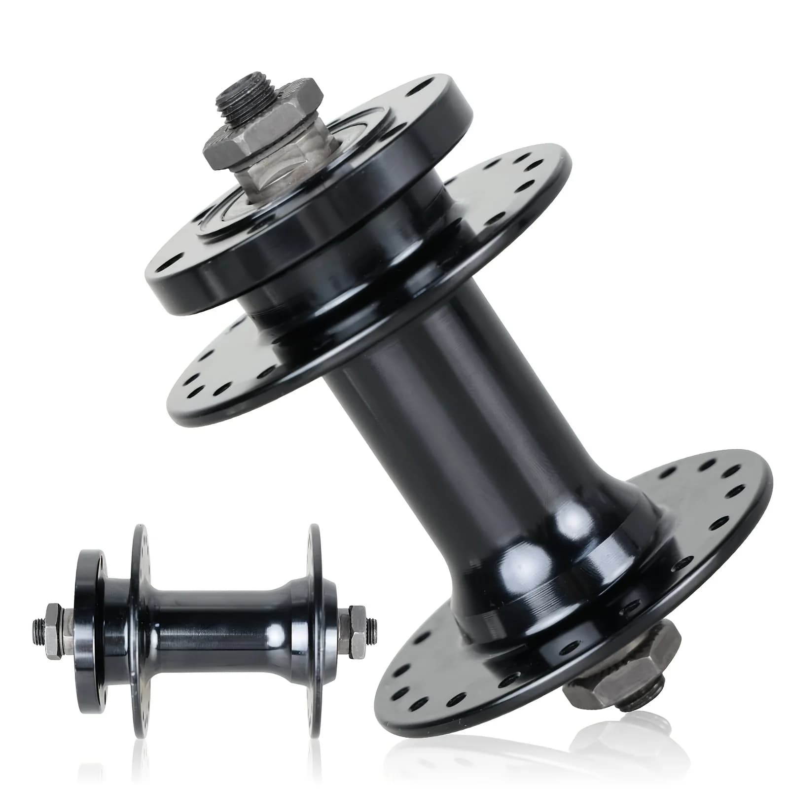 Electric Bicycle Quick‑Release Front Hub 36 Holes 100mm Spacing Black Alloy Smooth Rotation Wheel Hub for E‑Bike Replacement