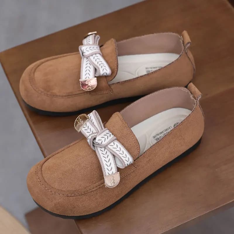 Women's Moccasins Spring 2026 New Style with Bow, Low Shoes with Soft Sole, Fashion Shoes to Wear with One Piede