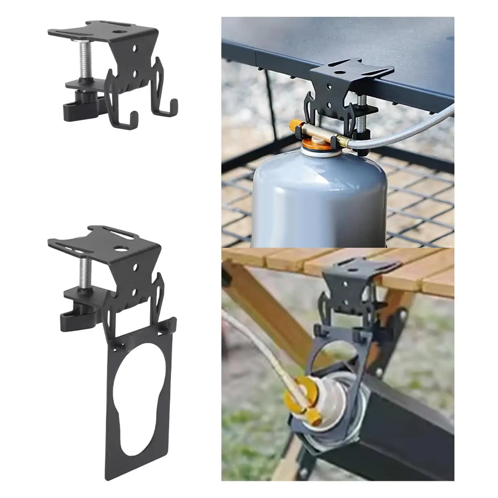 Iron gas cylinder hook, multipurpose camping hose, space saving bottle opener for outdoor picnic