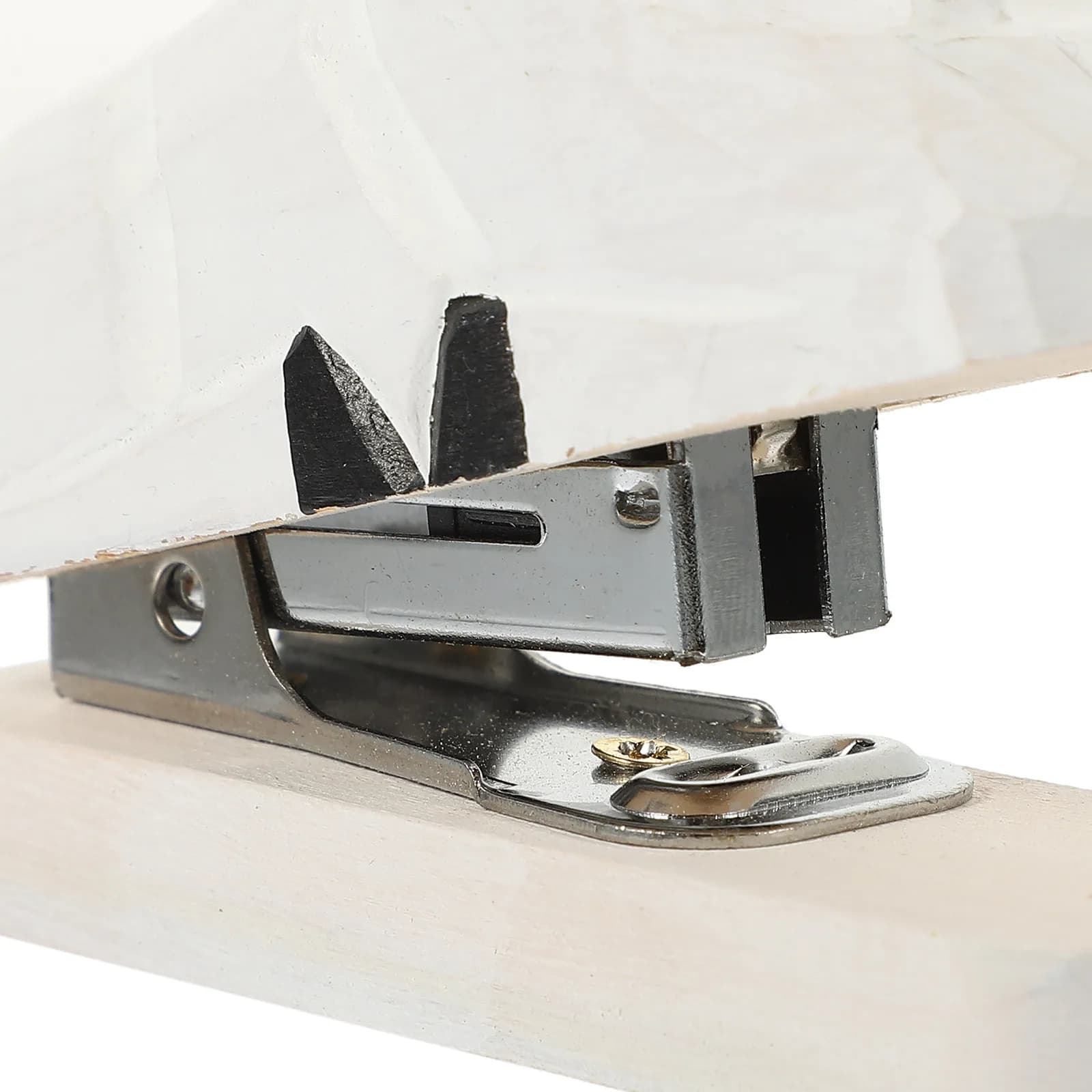 Mini Graffettatrice in Legno Portatile, Design Compatto e Leggero, Corpo in Legno Premium, Meccanismo in Metallo, Macchina per Graffettatura Manuale per Scuola e Ufficio