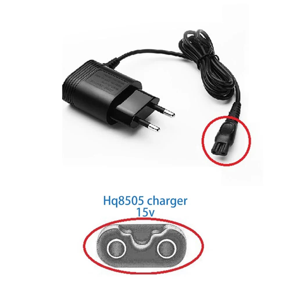 Caricatore con spina europea 15V5.4W per HQ7120 RQ360 RQ1150 RQ1296 PT720 S7370 Caricatore adattatore di alimentazione elettrica per rasoio Philips