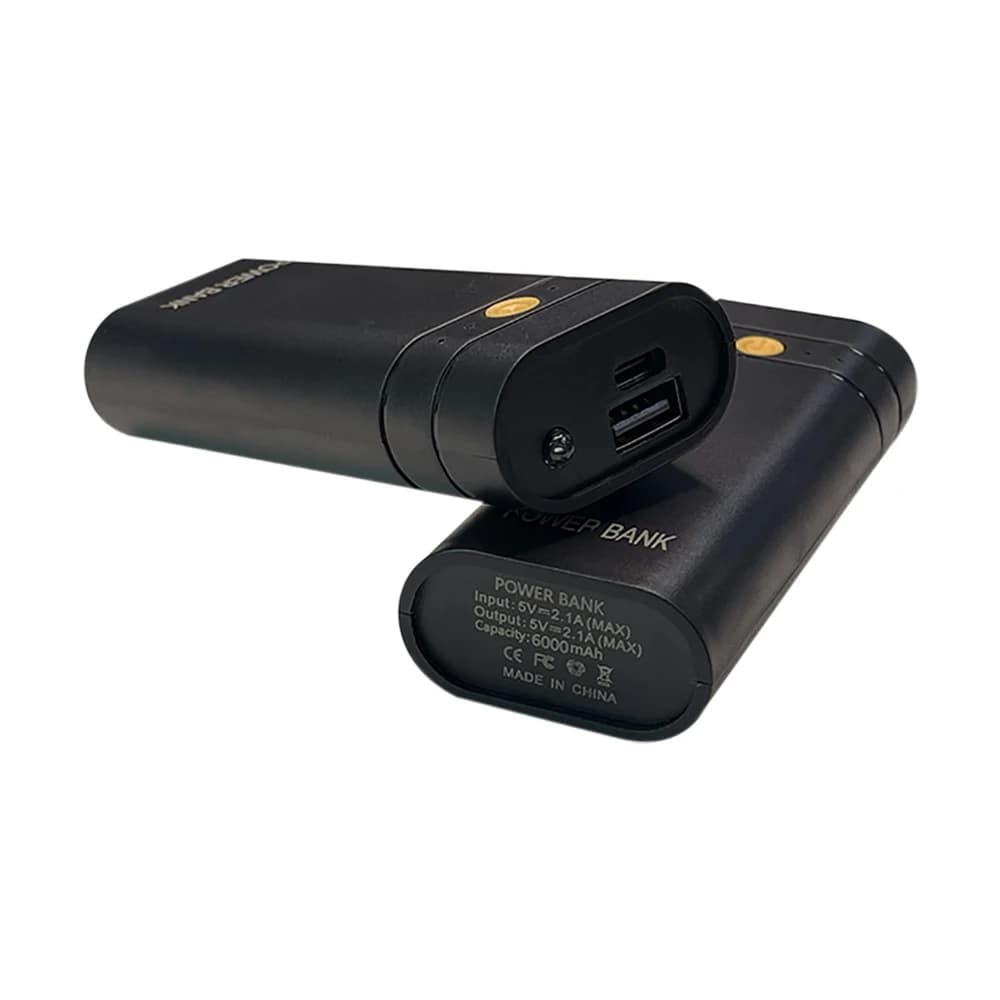 Custodia Caricabatterie USB Type-C 5V 2A 6000mAh per 2x Batterie 18650, Box Power Bank Fai-da-te per Ricarica Elettronica Telefono (Batterie Non Incluse)