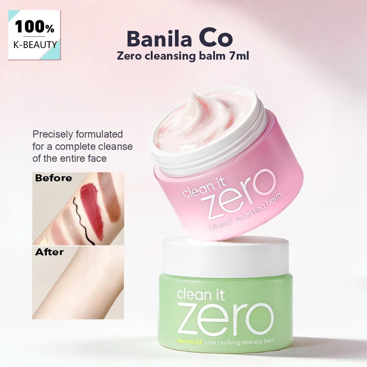 Banila CO Clean It Zero Cleansing Balm 7ml, Texture Cremosa, Pulizia Leggera, Formato da Viaggio, K-Beauty, Trucco Coreano