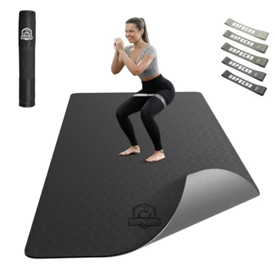 Tappetino Yoga Grande 72x36x6mm Extra Largo Antiscivolo per Allenamento a Casa, Yoga, Pilates, Stretching, Durevole ed Ecologico