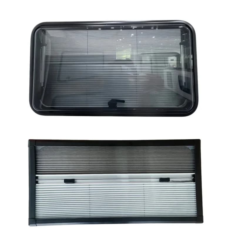 900*500mm Camper Van External Window With Built-in Sun Shade Blind And Insect Screen