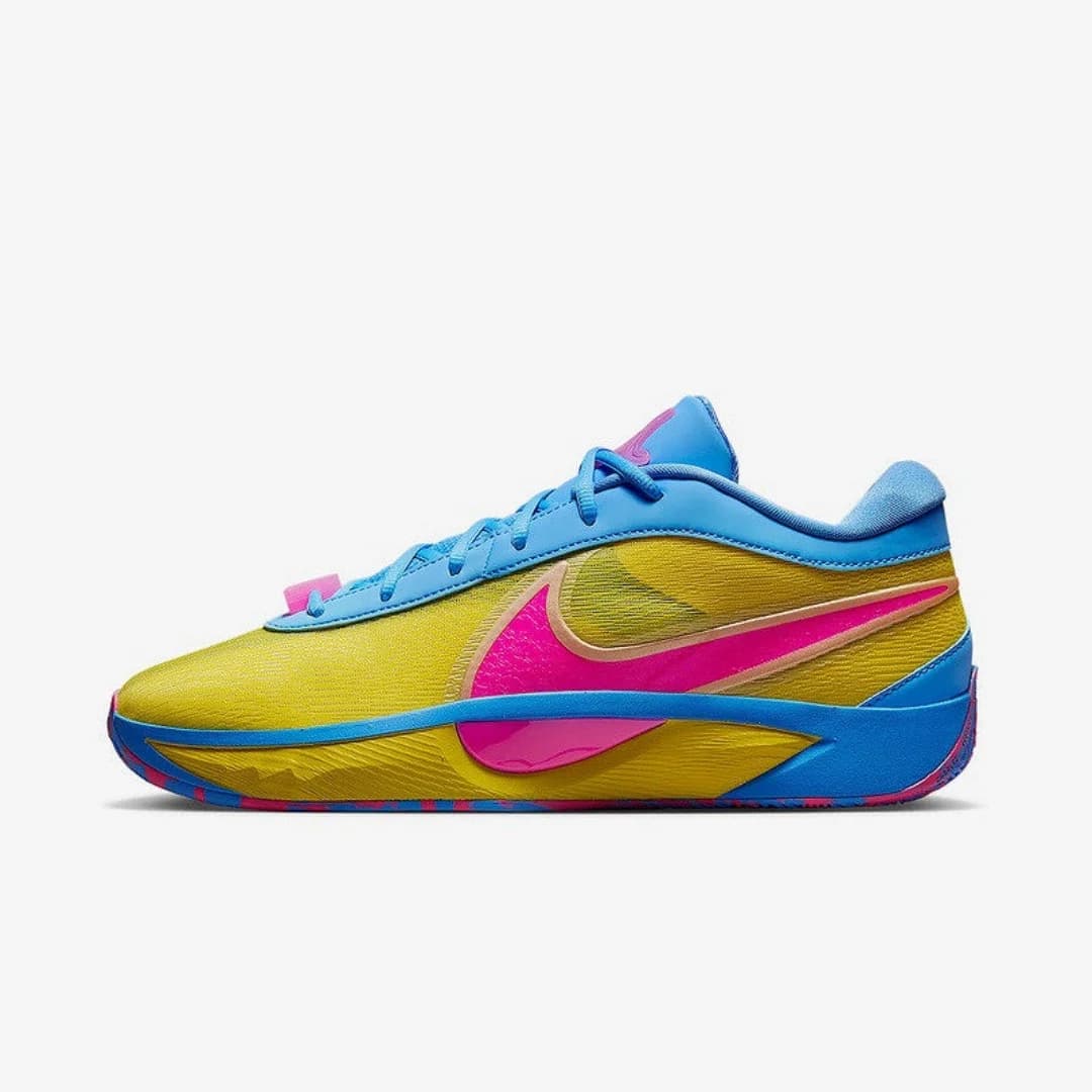 Scarpe da basket sportive Nike Giannis Freak 6 bianche/nero-grigio lupo Ep Low-Top Fit Hf1819-700