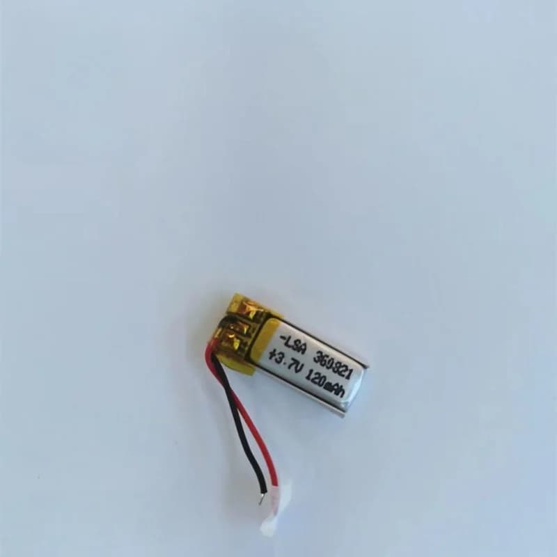 Batteria ai polimeri di litio 360821 da 50mAh 3.7V per dispositivi indossabili intelligenti, auricolari Bluetooth, selfie stick, ossimetri