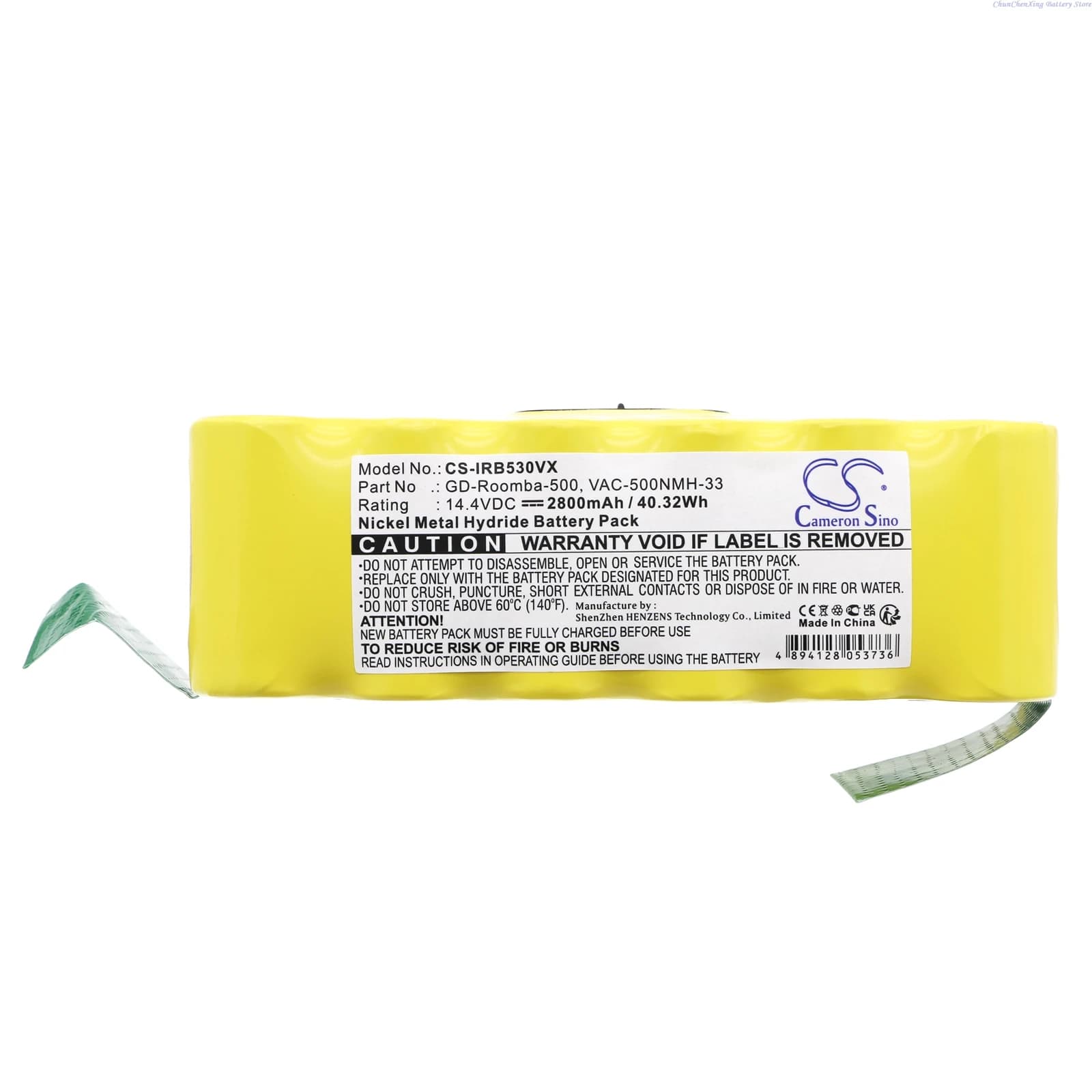 Replacement 14.4V 2800mAh Vacuum Battery for Auto Cleaner Intelligent Floor Vac M-488, For Klarstein R290, For Robotic U290