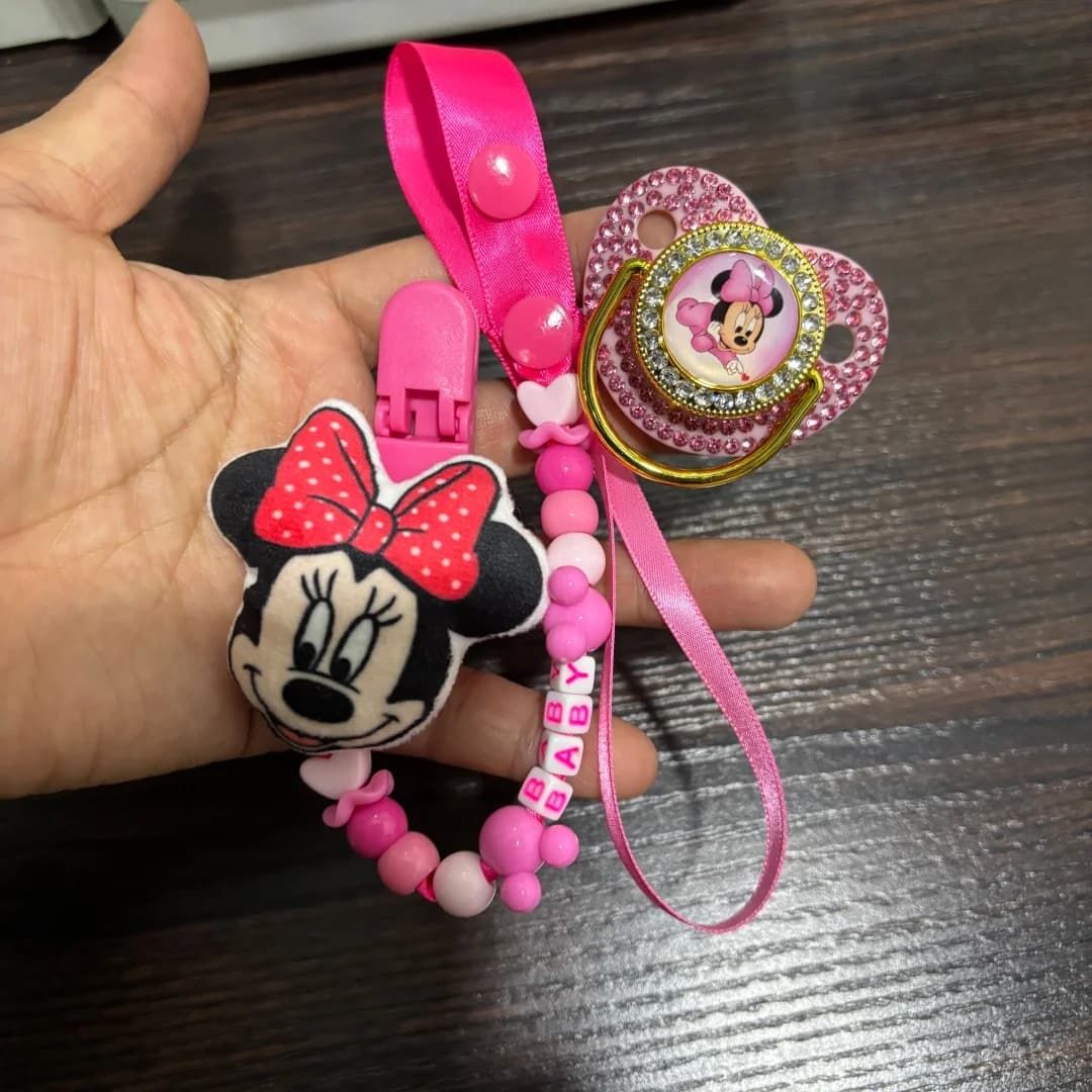 All-Match Cartoon Baby Pacifier Integrated Dustproof Cover & Anti-Lost Chain Silicone Chew Nipple Newborn Emotional Care