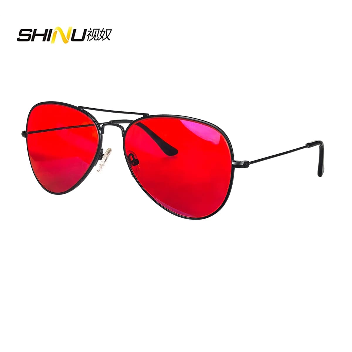 SHINU Lenti rosse Occhiali da uomo Occhiali con lenti arancioni per giochi Filtro luce blu Migliore occhiali per il riposo del sonno Visione notturna gialla
