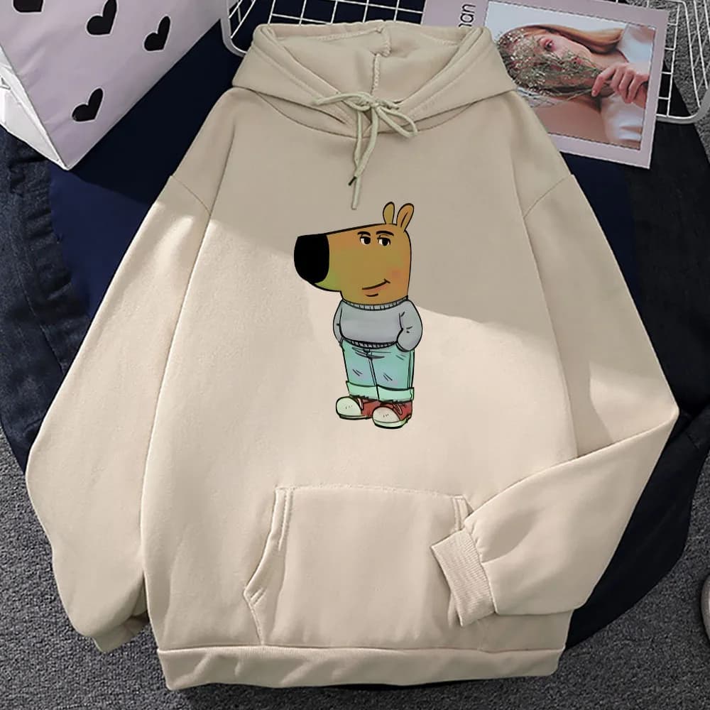 Felpe con cappuccio Chill Guy Felpe con stampa grafica divertente dei cartoni animati Felpe con cappuccio invernali a maniche lunghe da uomo Sudaderas comode da uomo/donna
