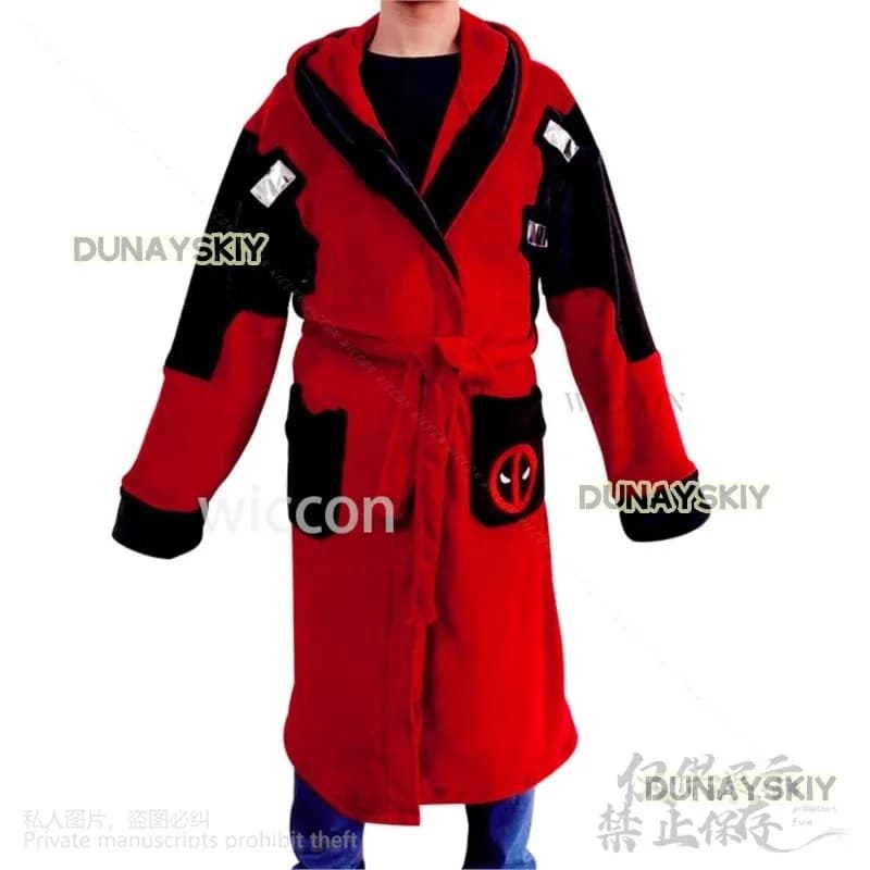 CyAnime Movie Deadth Paol Accappatoio Costume Cosplay Uomo Donna Halloween Natale Flanella Pigiama con cappuccio Indumenti da notte personalizzati