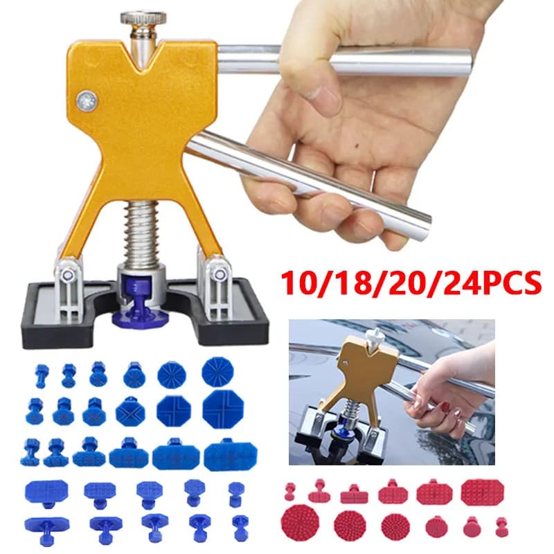Kit di strumenti per la riparazione di ammaccature per auto Estrattore Push Paintless Rimuovere lo strumento di riparazione di ammaccature della carrozzeria dell'auto utilizzato per riparare le leggere ammaccature di granella
