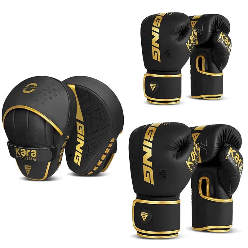 Boxing Set: Curved Gloves, Training Gloves, Leatherette Parasols, Genitor-Son Set, Training Equipment