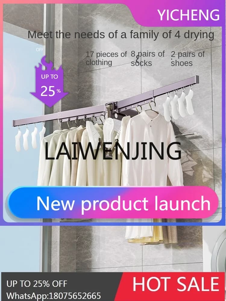 Clothes rack A2-10 Invisible Wall Retractable, Auction Interior and Exterior Clothes rack