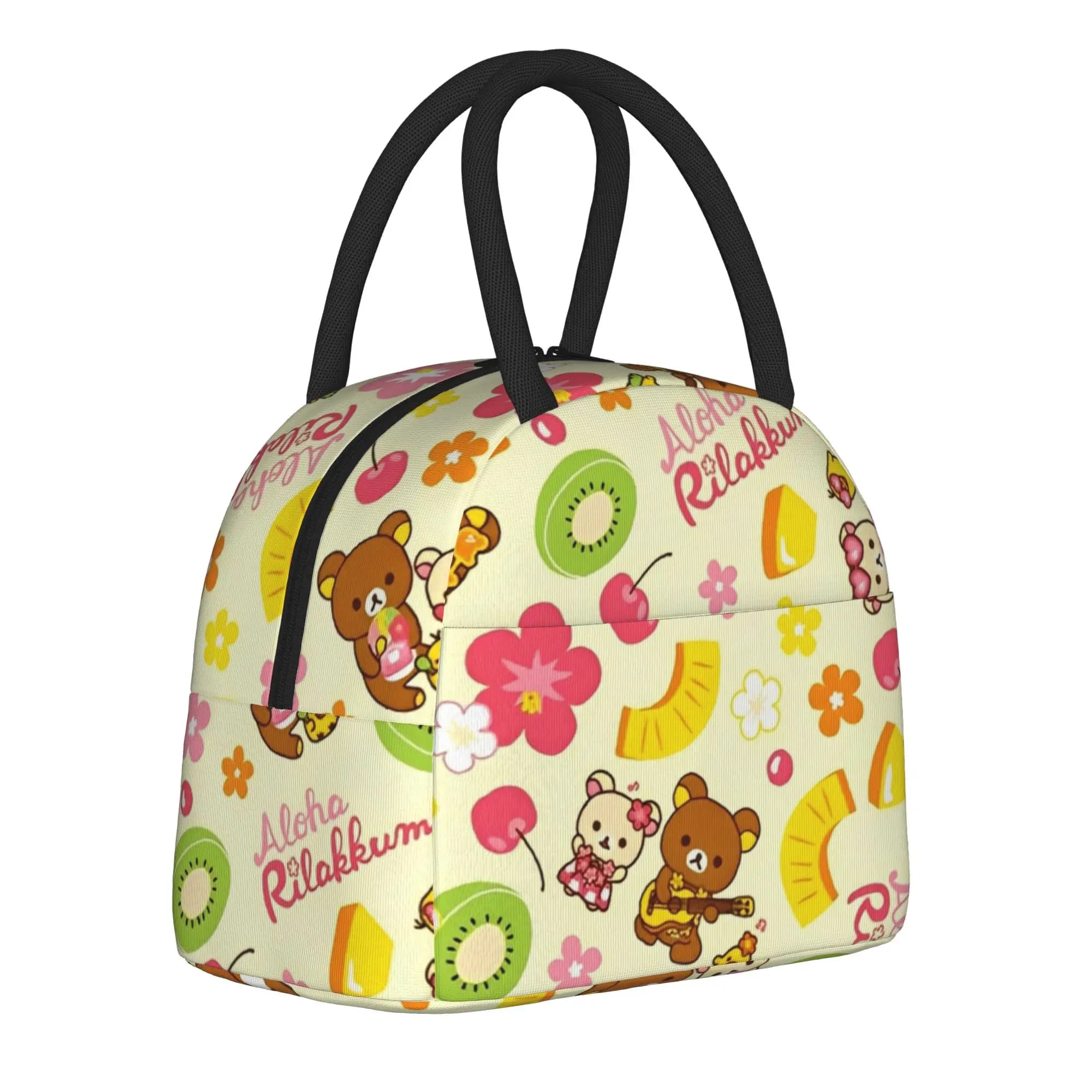 Borsa termica per il pranzo Rilakkuma, borsa termica riutilizzabile, contenitore per il pranzo, simpatica borsa per il pranzo portatile con cartoni animati, borsa per il cibo, per il college, per i viaggi
