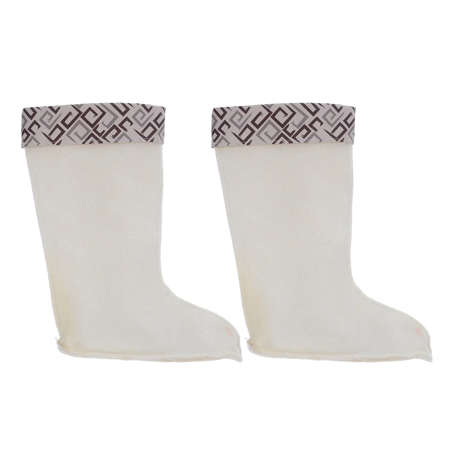 1Pair Rain Boot Liners Winter Thermal Cotton Shoe Covers Women Size 39-42 Insulated Warm Liner Socks Cold Weather Hiking Sock