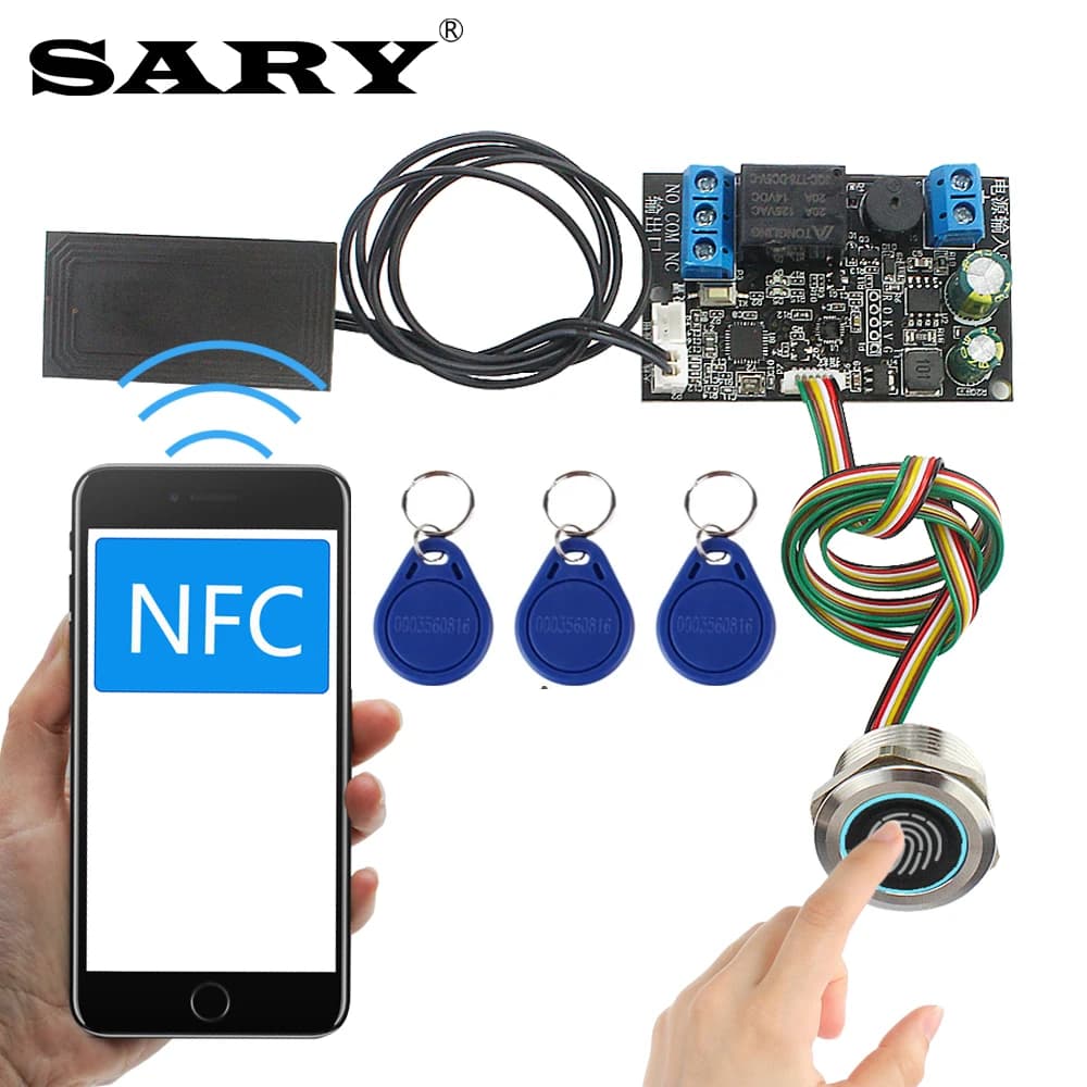 Scheda di controllo a induzione NFC per telefono cellulare modulo relè di identificazione delle impronte digitali scheda IC controller di accesso 13,56 mhz
