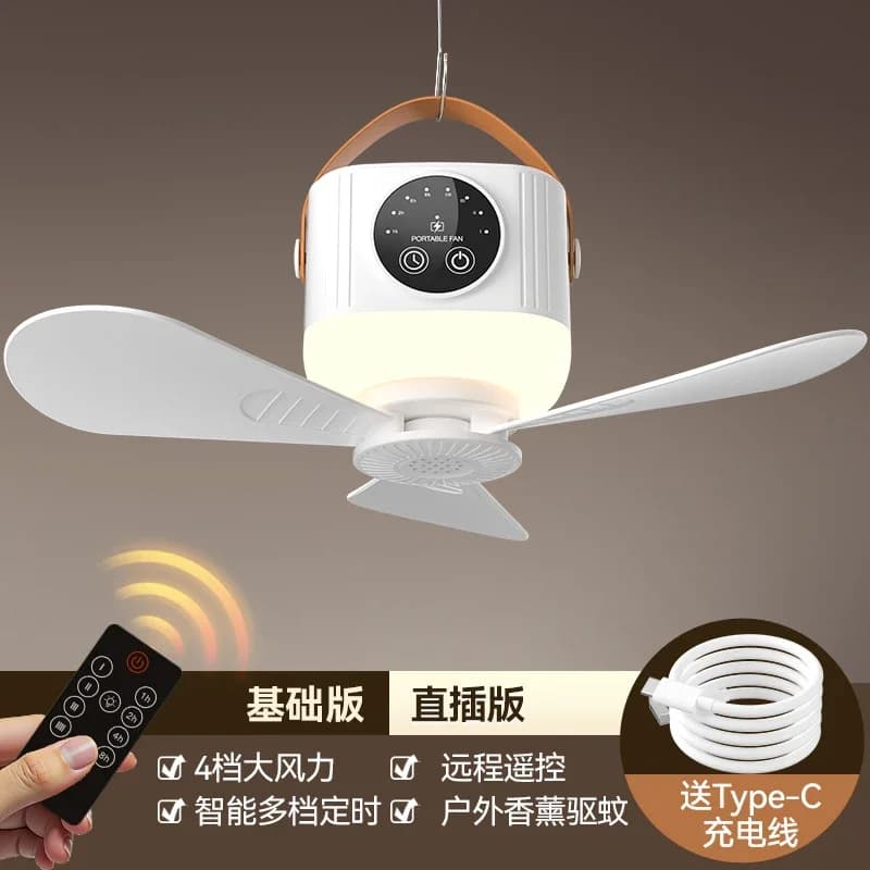 New Rechargeable Small Hanging Fan Portable Mini Cooling Electric Fan for Student Dormitory Bedroom Home Indoor Outdoor Camping