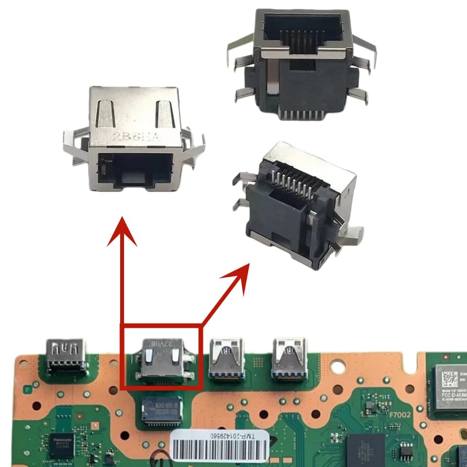 Nuova presa di rete per PS4, connettore jack per porta di rete PS5