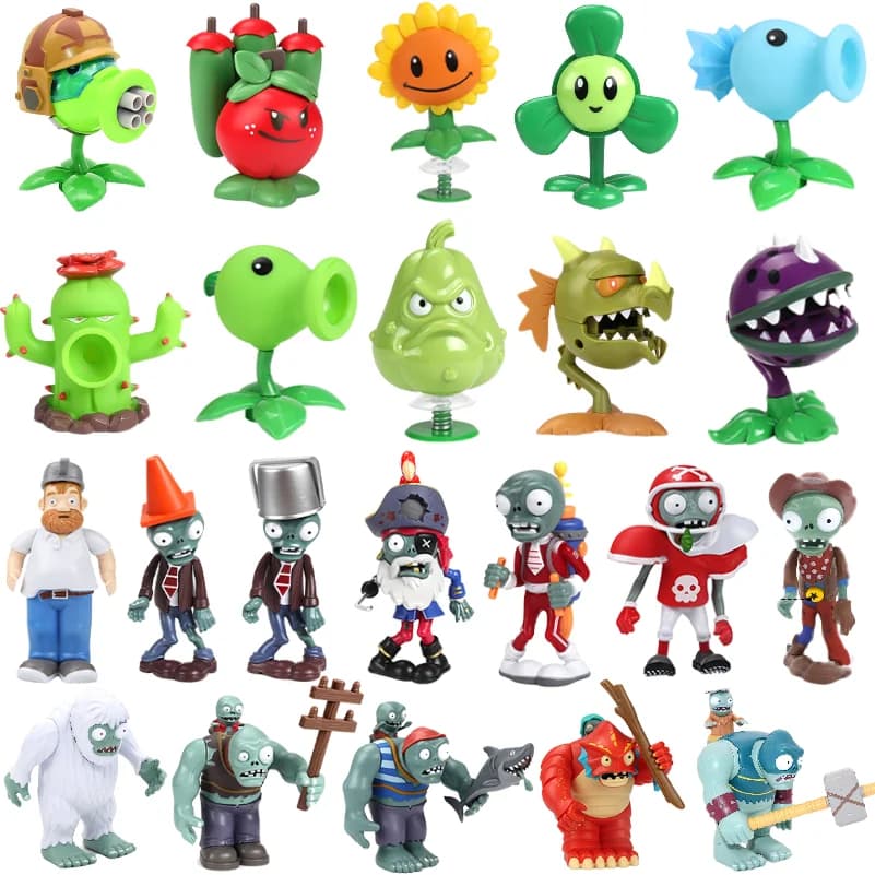 Piante vs Zombies Action Figure Gargantuar Dr. Zombie Conehead Secchio da calcio Yeti Figure Regali di compleanno Giocattolo per bambini per ragazzi