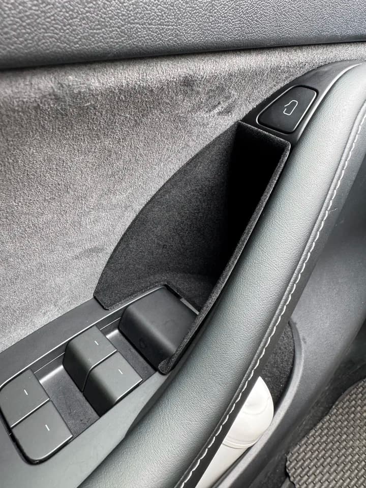 Scatola portaoggetti per portiera auto per Tesla Model Y Juniper Model 3 2019-2025 + ABS floccaggio tasca coperture vassoio organizzatore scatola accessori auto
