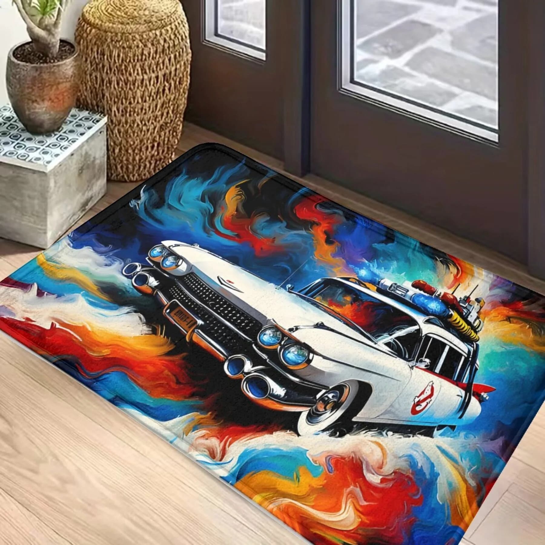 1PC Tappeti da cucina modello auto Tappetini per porte antiscivolo Tappeto da bagno design pop Tappetino da bagno Tappeto per la casa Lavandino Lavanderia Decor