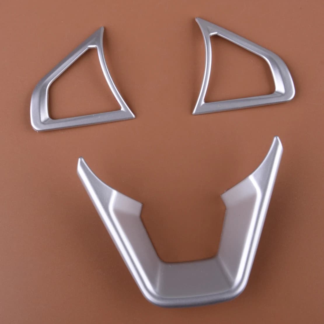Coprivolante per auto decorazione cornice adatta per Ford Mondeo Fusion 2020 2019 2018 2017 2016 2015 2014 2013 argento ABS