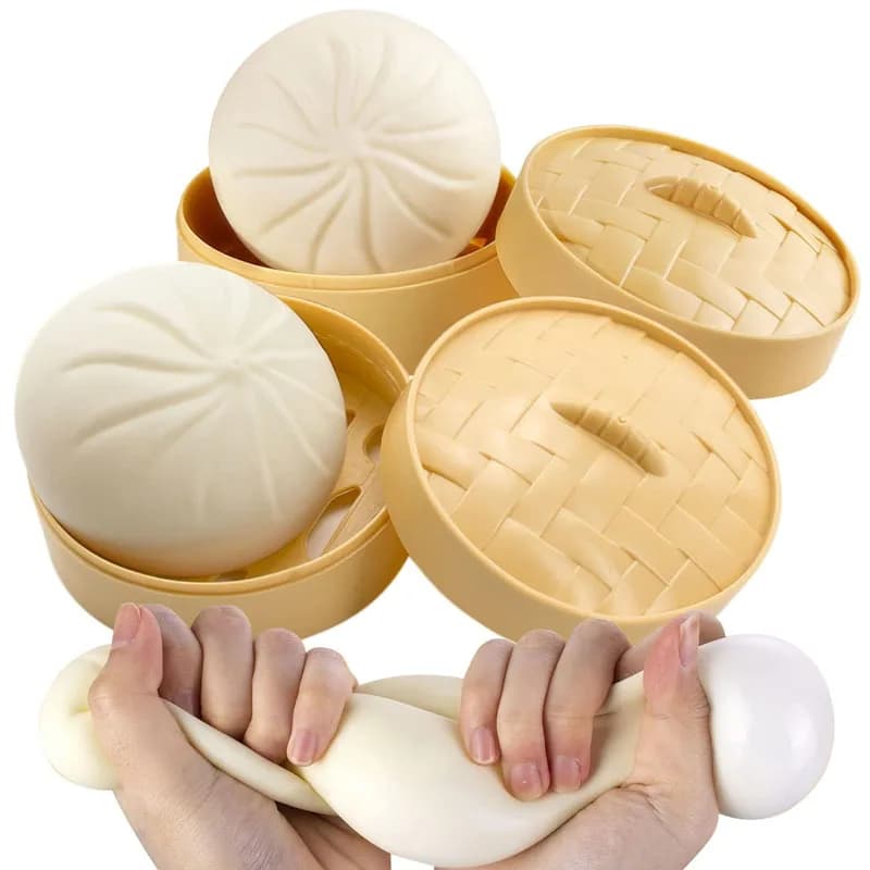 Dumpling Squishy Large Jumbo Soft Squeeze Decompression Dough BaoZi Sensory Fidget Toys Anxiety Relief Gifts For Adults & Kids
