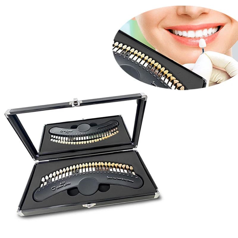 Dental color guide 3D 20/27 colors, comparison table for teeth whitening, tooth whitening chart, dental clinic tool