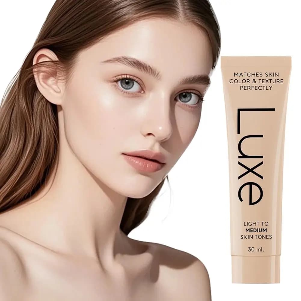 Luxe Skin Tone Matching Foundation, Magic Color Changing Moisturizing Full Coverage Sunscreen Foundation Matte Finish Makeup