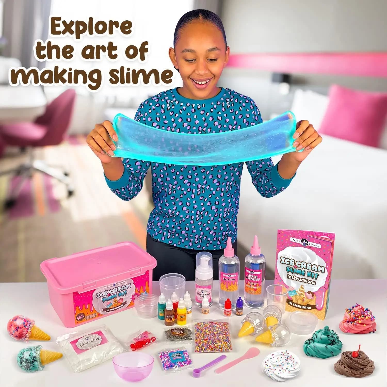 Kit Slime Soffice Fai-da-Te per Bambini, Set di Modellazione con Argilla Cristallina e Burro di Ghiaccio, Gioco Sensoriale ed Educativo