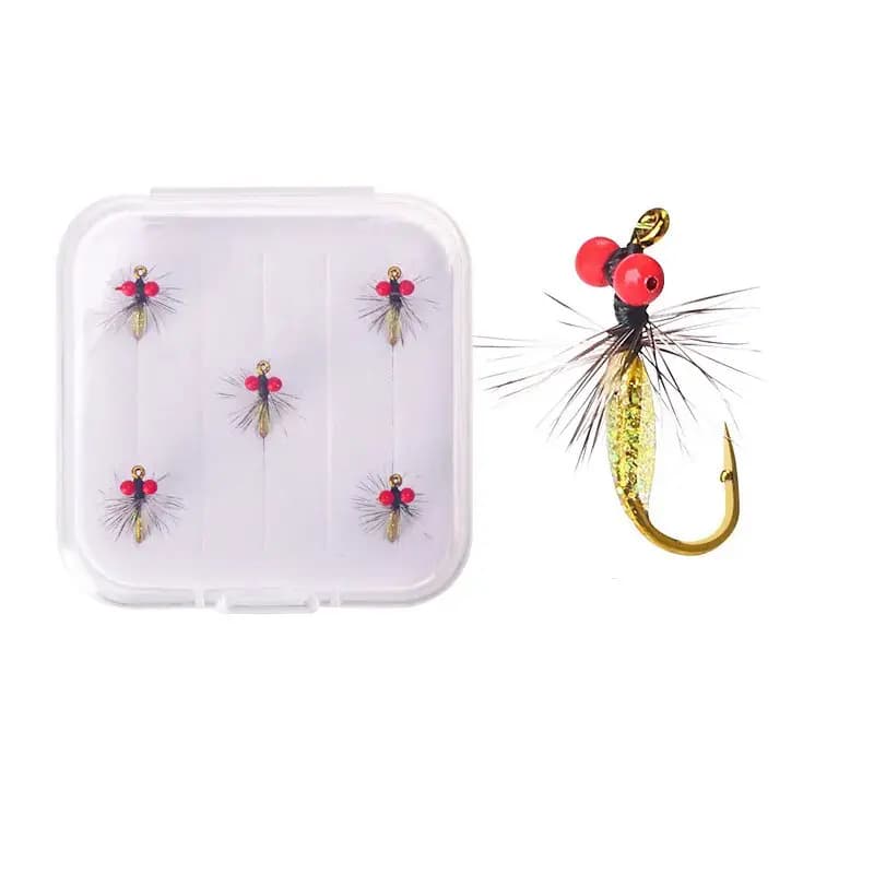 WEIHE 5 pieces/box 12 # 14 # I love fishing in the form of a high carbon steel fly, fly fishing accessories, fly fishing bait