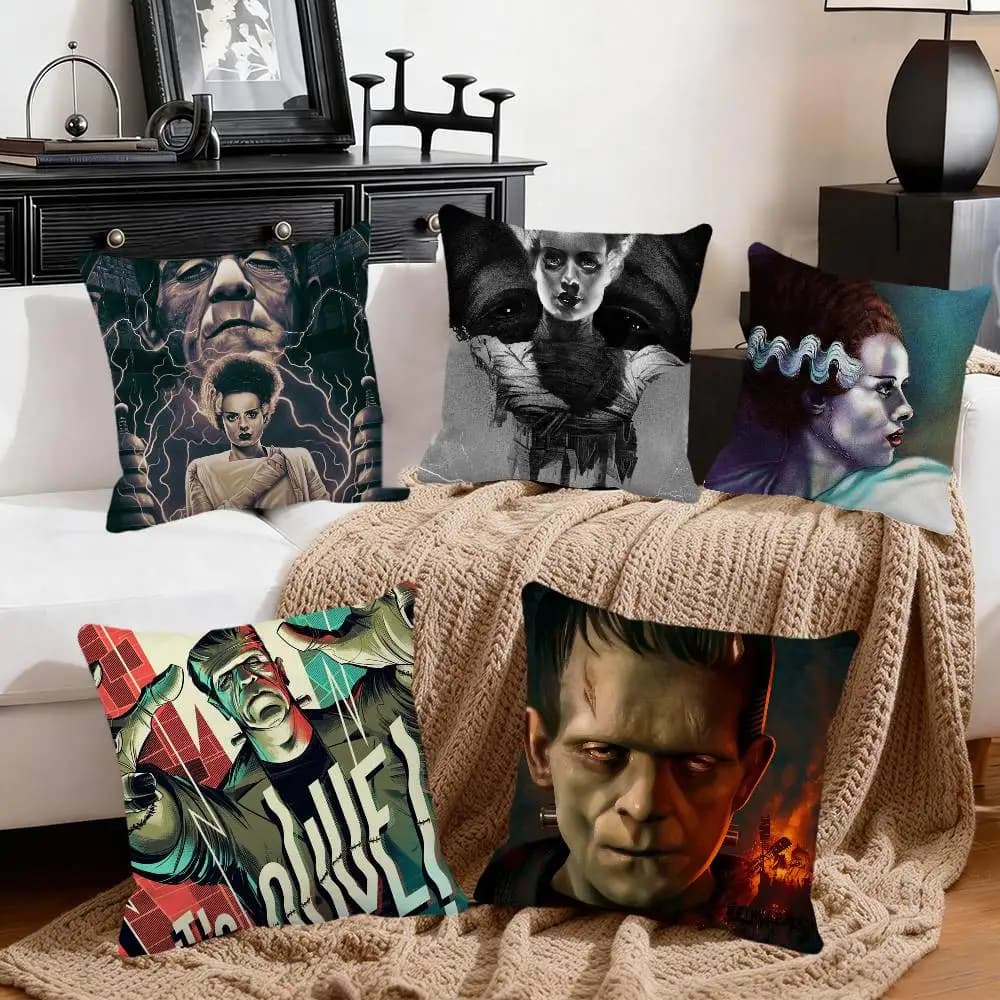 Frankenstein film pillow case, square pillow for bedroom, sofa, comfortable pillow for leisure, decoration for car and home