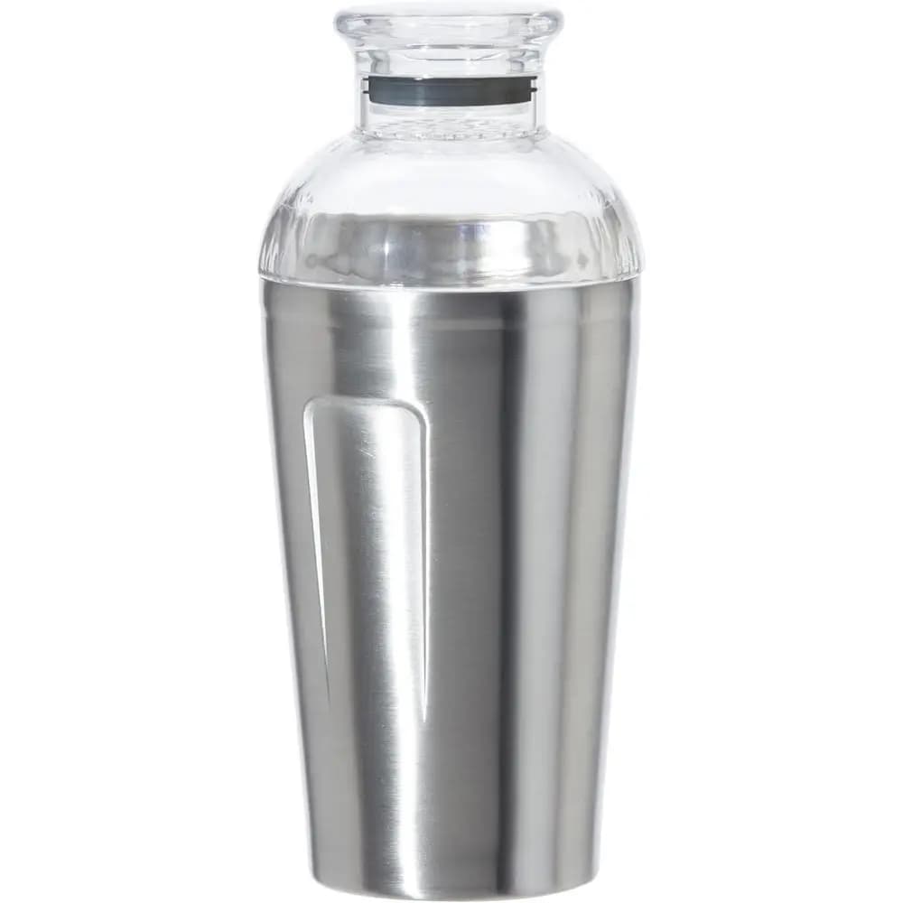 Double Wall Insulated 17oz Cocktail Shaker with Tritan Lid and Built-In Strainer for Perfect Margaritas and Mixed Drinks