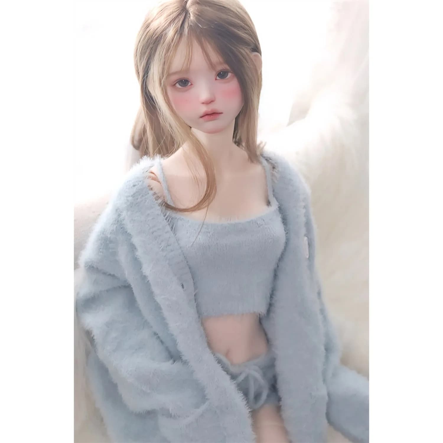 Vestiti Bjd 1/3 1/4 in stock abiti soffici cardigan + gilet + pantaloni set di vestiti 58-65 cm puyoodoll BJD