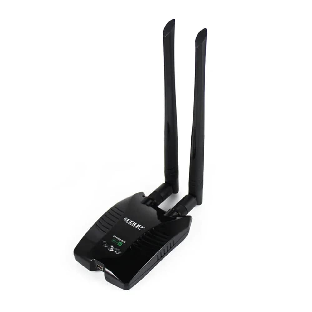 Chip adattatore WiFi USB 150Mbps MTK7603U Wifi ad alta potenza a lungo raggio Doppia antenna Scheda di rete 2.4GHz Ethernet Wireless esterno