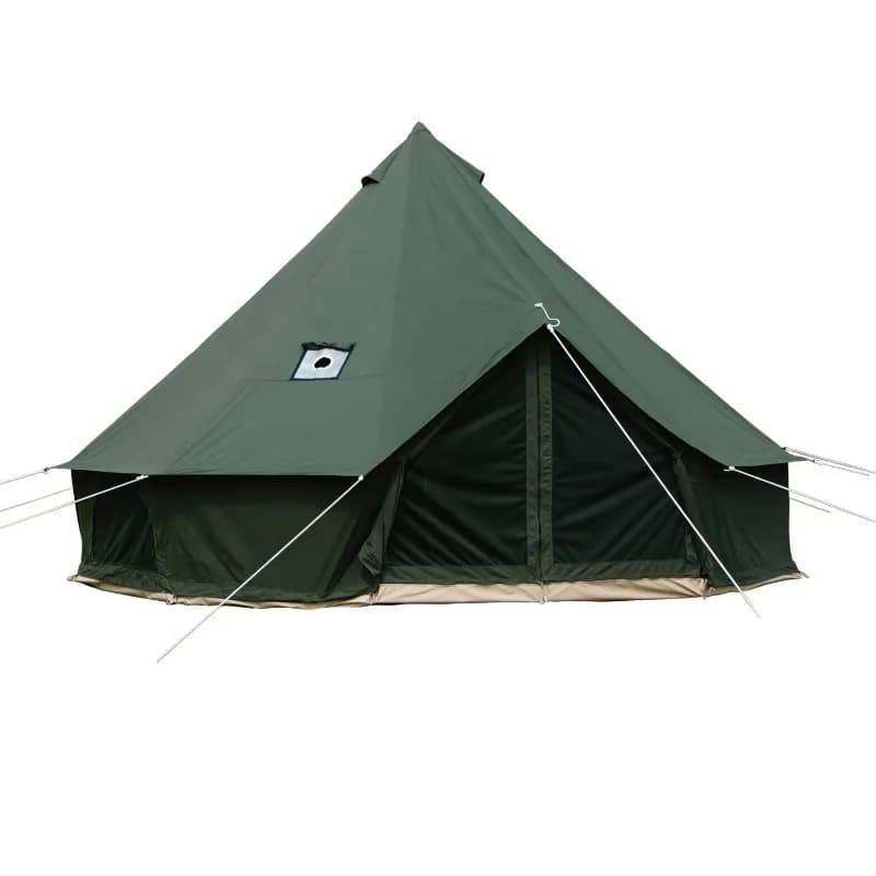 Campana GSD Outdoor Mongolia tent with Stufa and Canna Fumaria Laterale, Tent Yurt in Tela for Glamping Safari with Hole for Camping