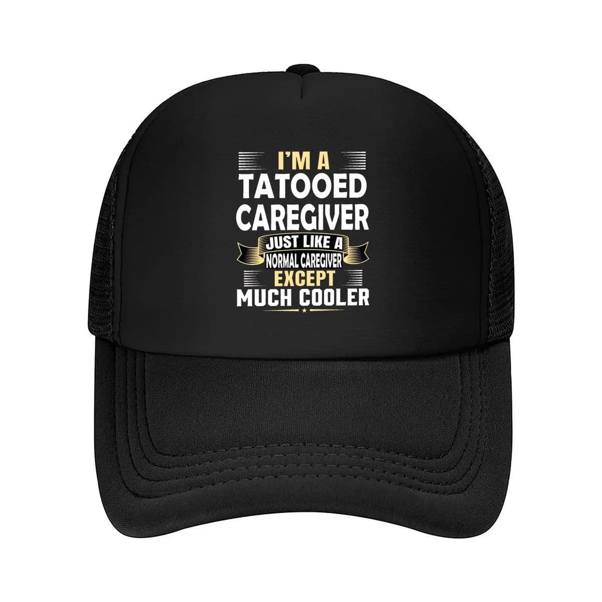 Cool Tattooed Caregiver Mesh Baseball Cap Hip Hop Dad Hat For Womens Unisex Female